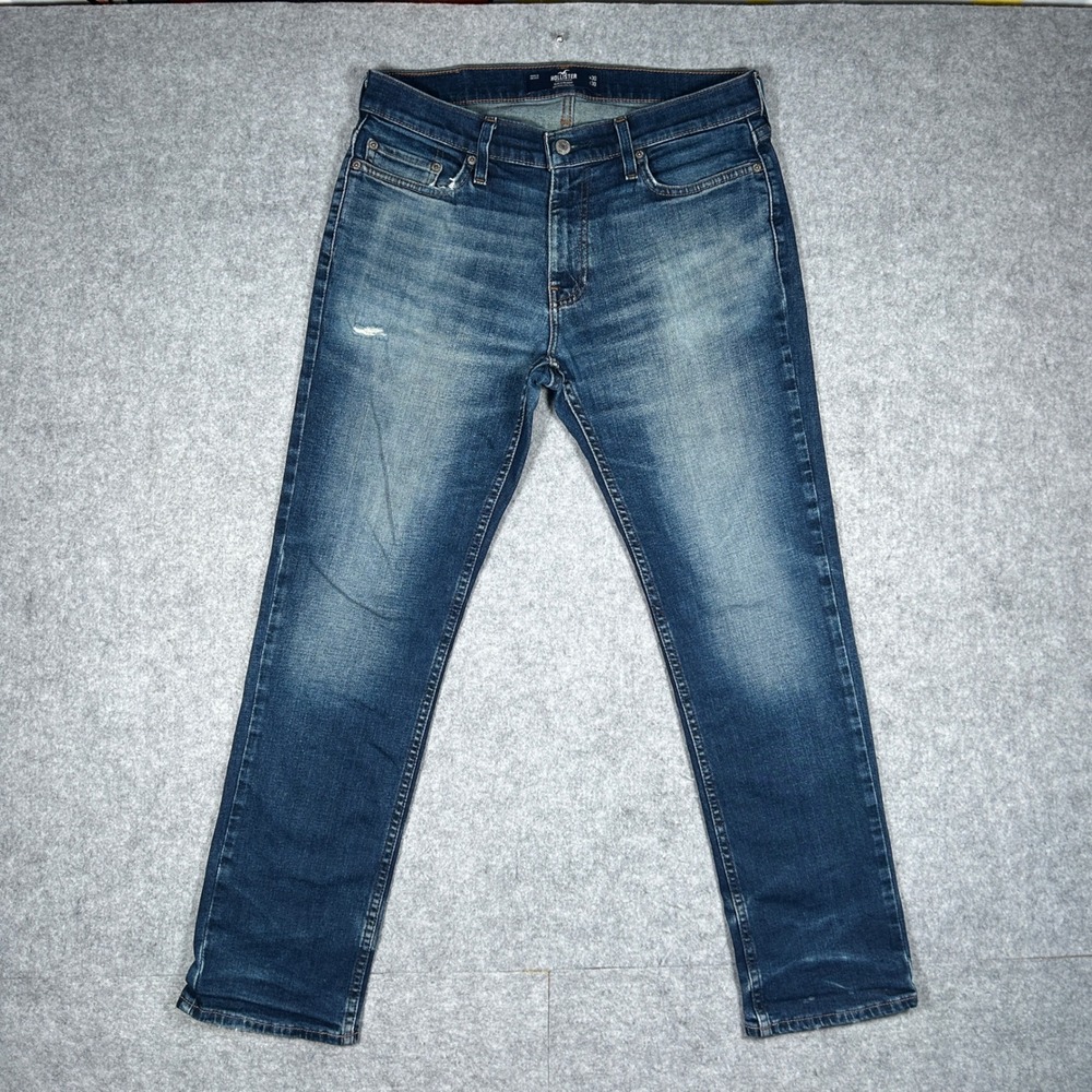 Hollister‎ Denim Jeans Mens 30x30(30x28) Blue slim straight Epic Flex washed